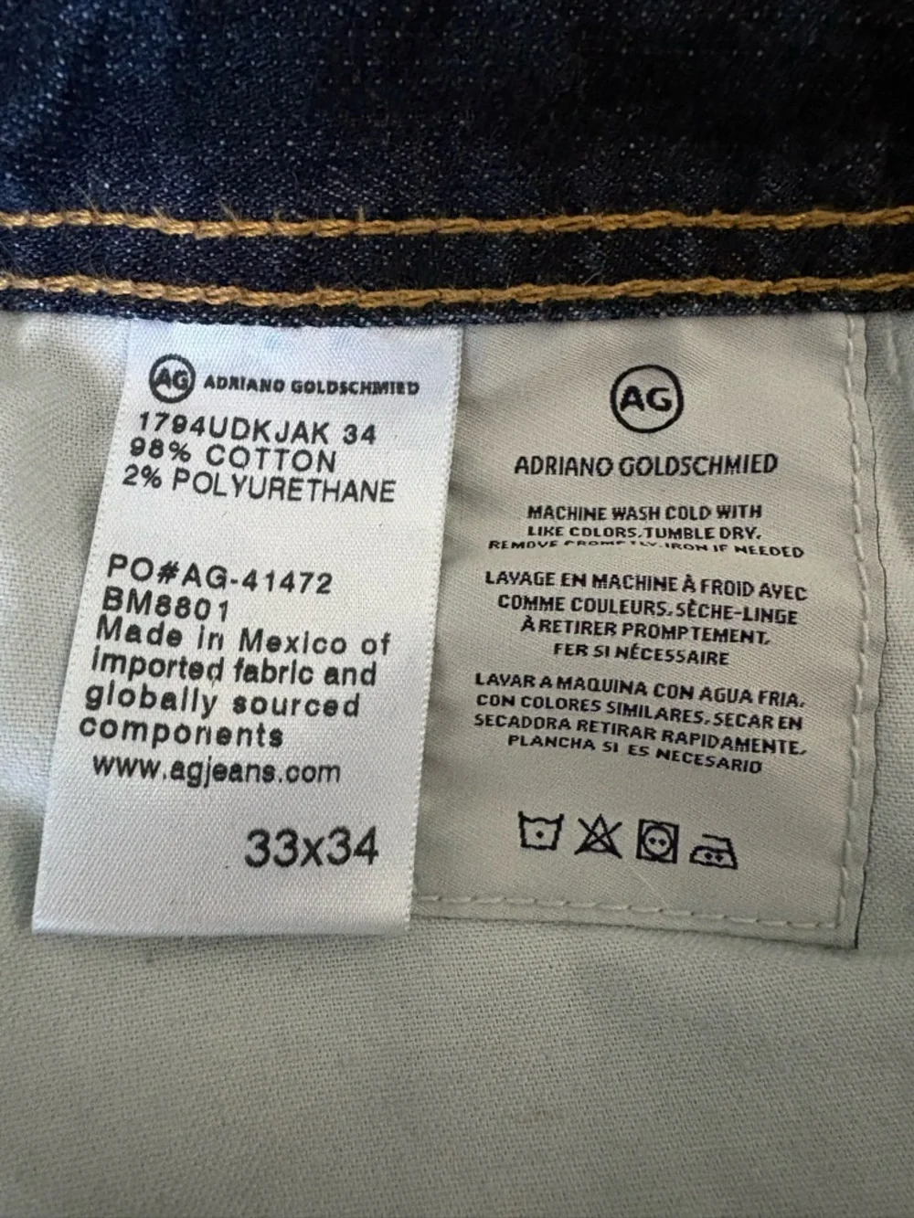 Ag Adriano Goldschmied The Everett Slim Straight Jeans in Dark Blue